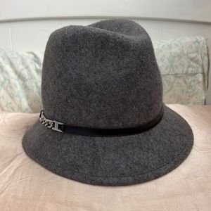 Calvin Klein silver chain fedora